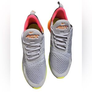 Nike Air 270 Men's Gray, Orange, and Pink Sneakers